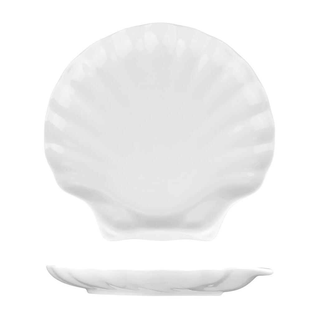 Блюдо овальное 30*28 см h3,5 см "Ракушка" Seashell White P.L. Proff Cuisine [1]