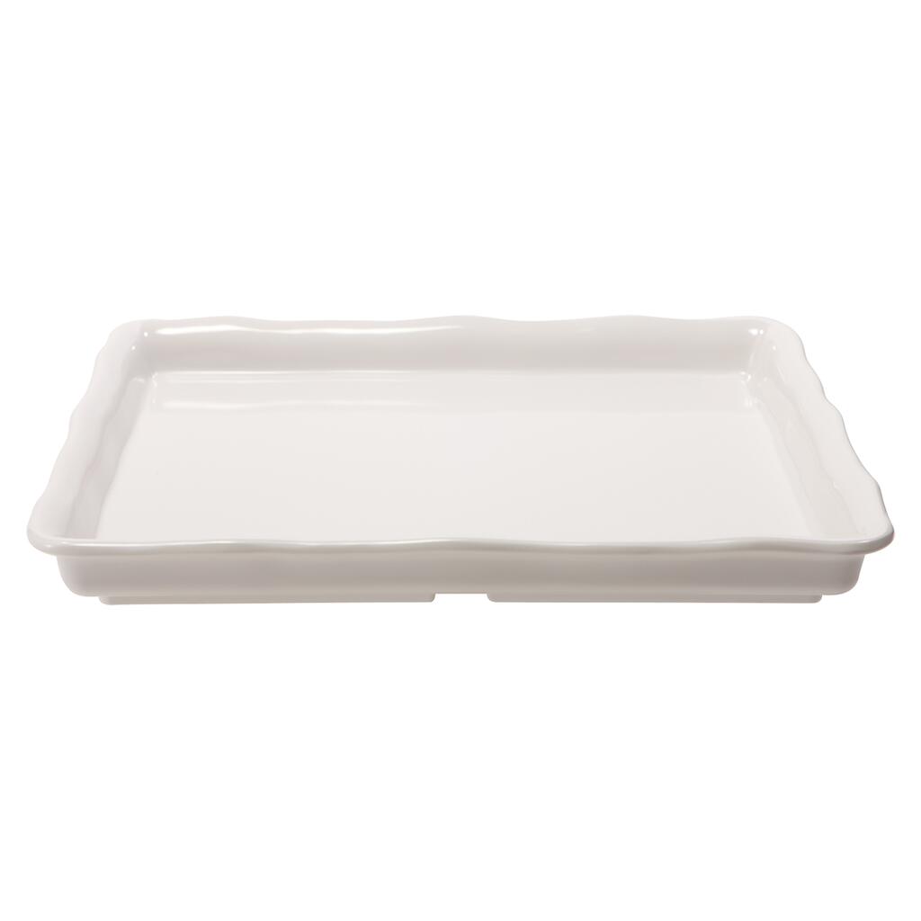 Блюдо 35*30*4,5 см прямоуг. с бортом White пластик меламин P.L. Proff Cuisine