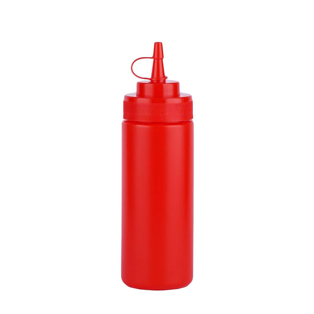 Емкость для соуса диспенсер 350 мл красная d 5,9 см h20 см пластик P.L. Proff Cuisine