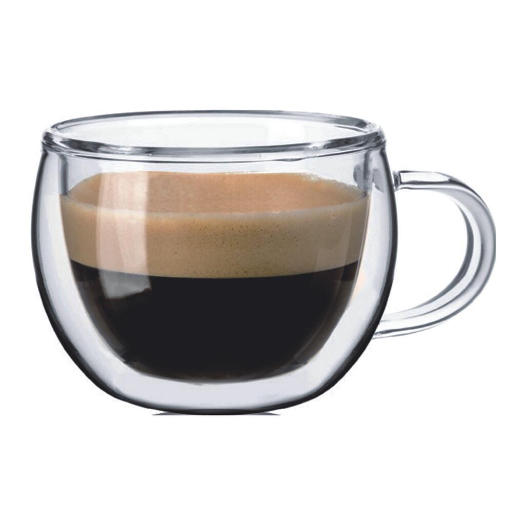 Чашка для кофе 80 мл набор 2 шт. двойные стенки термостекло P.L. Proff Cuisine [1]
