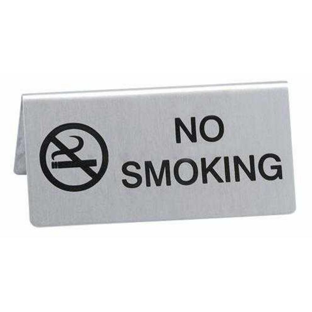 Табличка "NO SMOKING" 12*5 см, нержавейка, P.L. Proff Cuisine