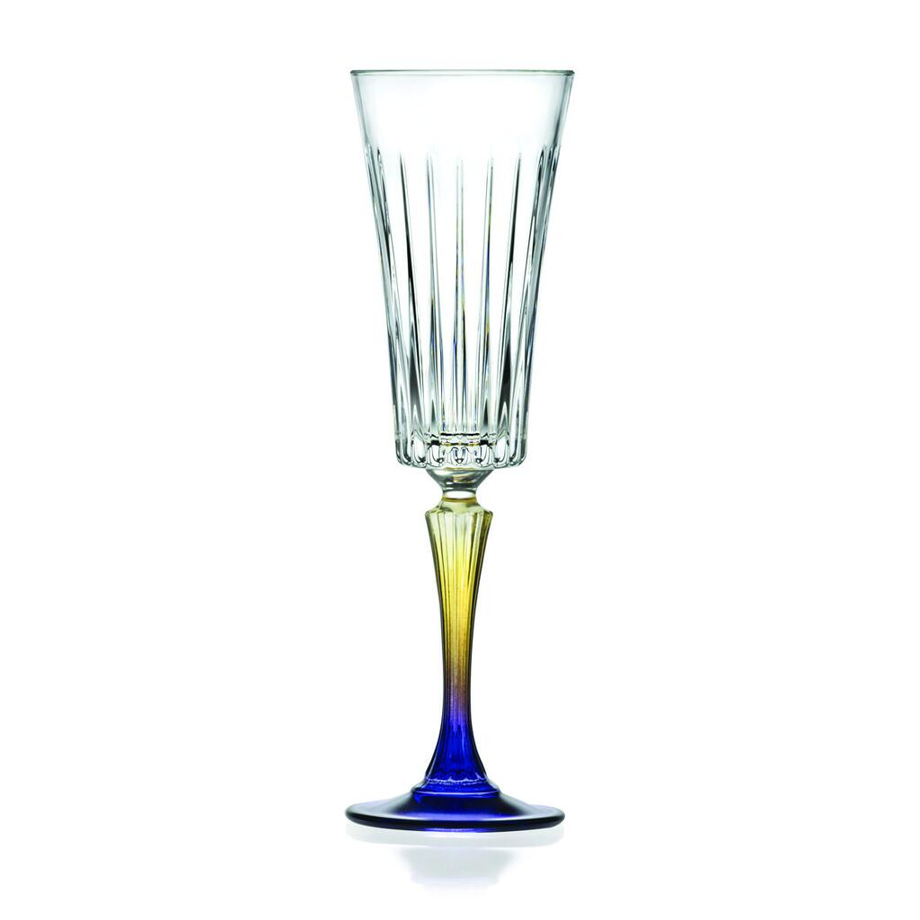 Бокал-флюте для шампанского 210 мл хр. стекло цветной Style Gipsy RCR Cristalleria [6]