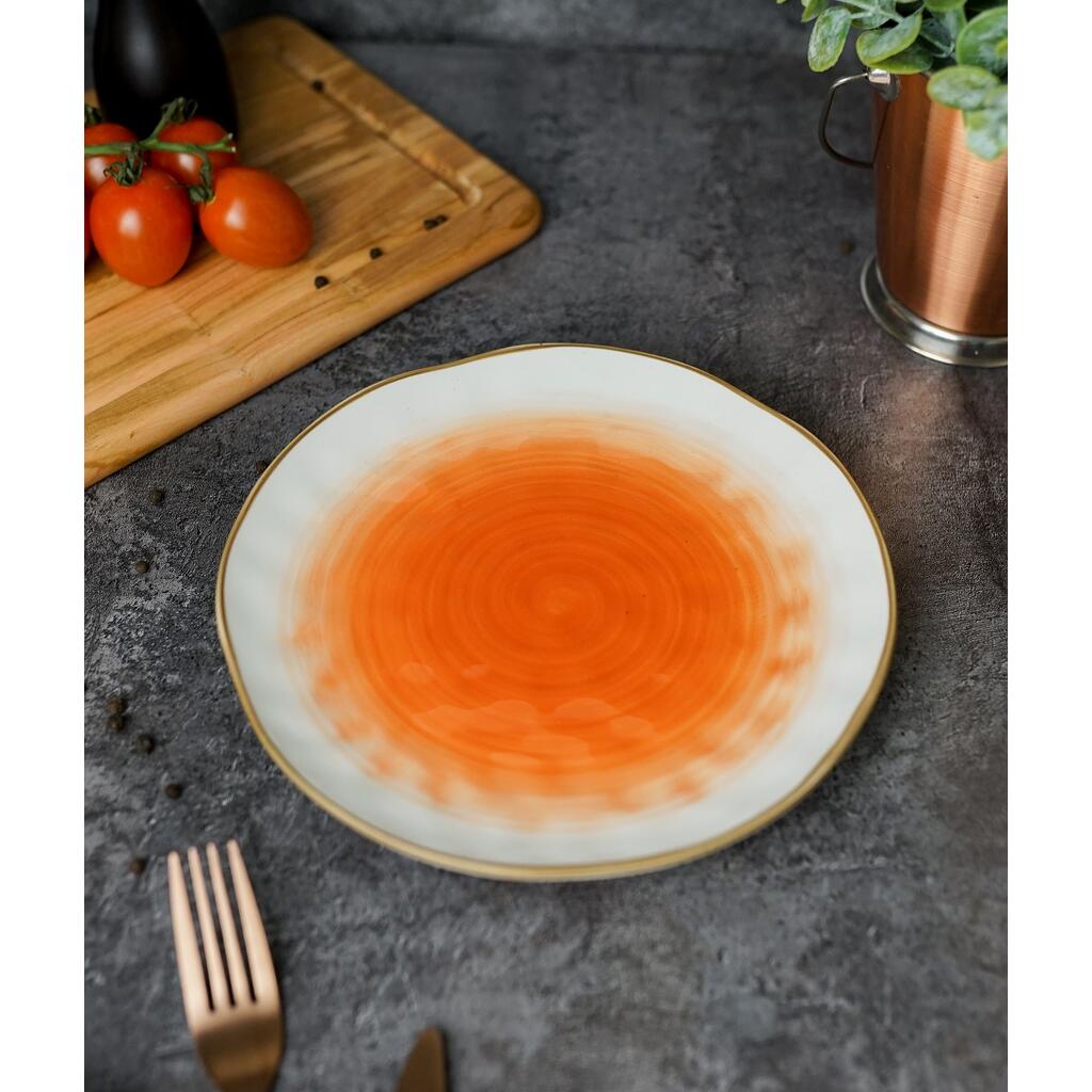 Тарелка d 21 см оранжевая фарфор "The Sun Eco" P.L. Proff Cuisine [6]