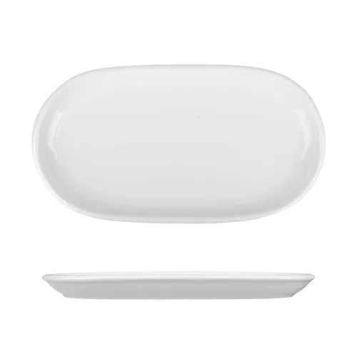 Блюдо овальное 22,5*12,3 см h2,1 см для подачи белое фарфор NEW P.L. Proff Cuisine [10]