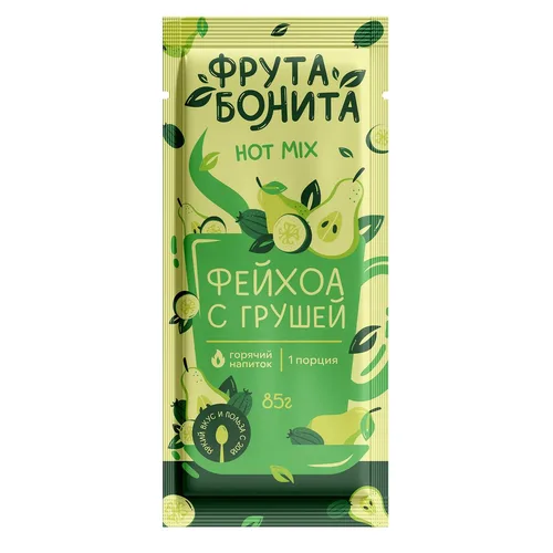 Основа для горячих напитков Фейхоа-Груша 85гр сашет Хот Микс Фрута Бонита [20]