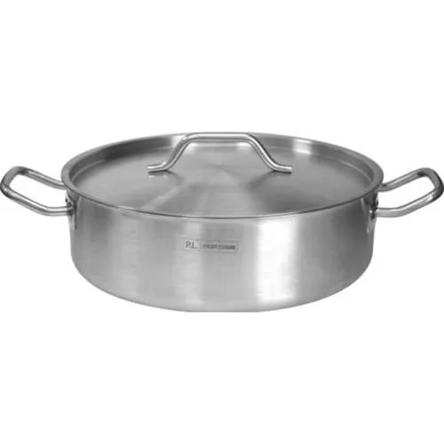 Кастрюля  5 л 24*11 см низкая с крышкой нерж. ИНДУКЦИЯ P.L. Proff Cuisine 