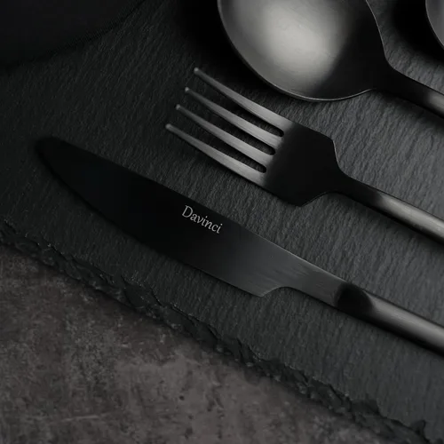Нож столовый 22 см матовый черный цвет Black Sapporo PVD P.L. - Davinci [12]