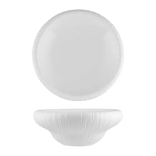 Салатник  200 мл d 17,5 см h7 см емкость для закусок плоский White Moon P.L. [2]