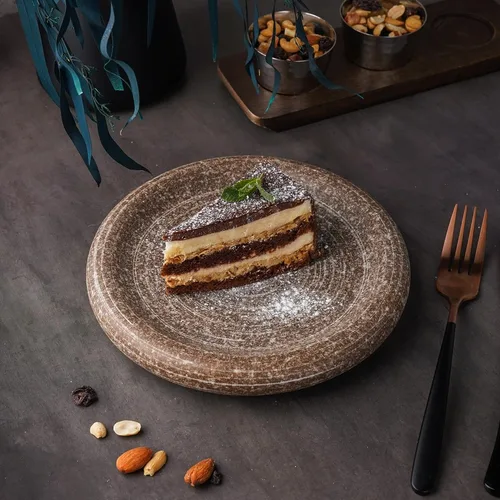 Блюдо круглое d 20 см h3 см Brown Untouched Taiga P.L. Proff Cuisine [1]