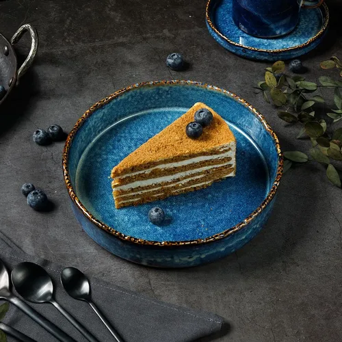 Тарелка с бортом d 20,8 см h4,6 см 930 мл Aqua Blue P.L. Proff Cuisine [6]