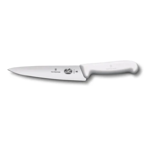Нож поварской 25 см фиброкс ручка белая Victorinox Fibrox 