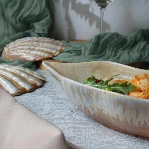 Блюдо овальное 28,5*10,5 см h6,5 см 350 мл Pearl Leaf Frutti di Mare P.L. [4]