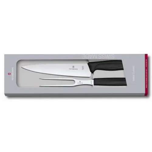 Набор Victorinox: универсальный нож 19 см + вилка для мяса 15 см