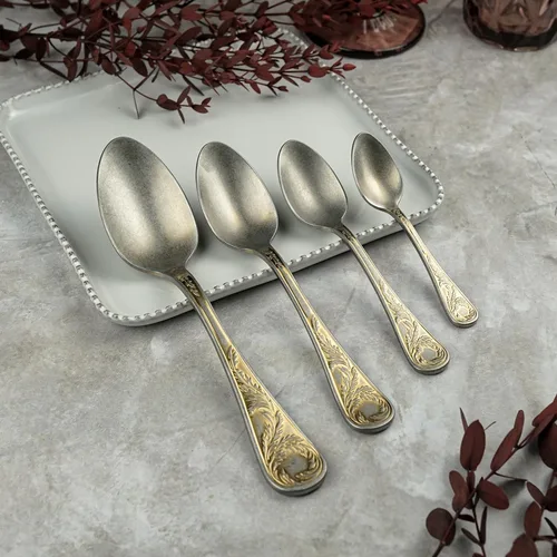 Ложка десертная 17,2 см матовая с золотом Lord Vintage Style P.L. Proff Cuisine [12]    