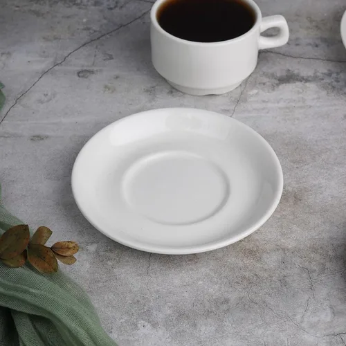 Чайная пара 130 мл белая d 6,9 см h5,2 см фарфор Stackable P.L. Proff Cuisine [4]