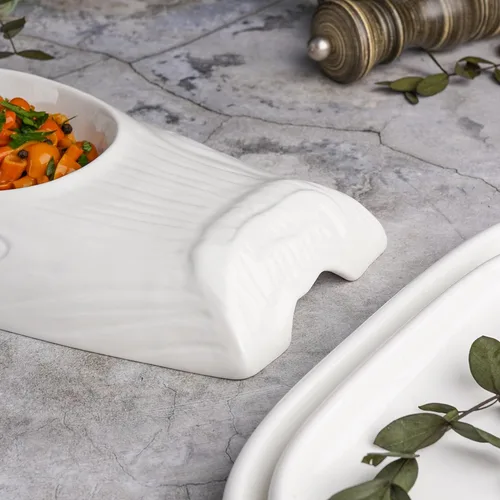 Блюдо прямоугольное 25*16 см h4 см 250 мл Oyster белое фарфор P.L. Proff Cuisine [1]