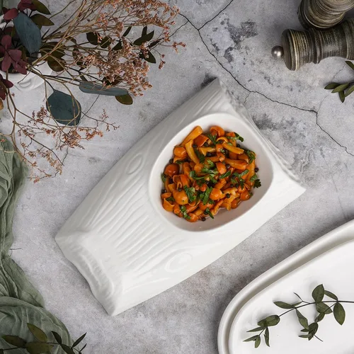 Блюдо прямоугольное 25*16 см h4 см 250 мл Oyster белое фарфор P.L. Proff Cuisine [1]