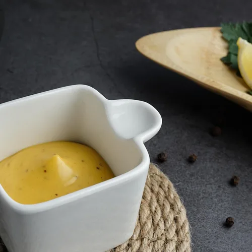 Соусник  70 мл 7,5*6 см h4,5 см Mini Mix прямоуг. с ручкой белый фарфор P.L. Proff Cuisine [6]      
