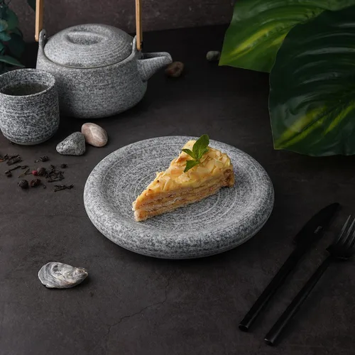 Блюдо круглое d 20,8 см h3,7 см 260 мл Stone Untouched Taiga P.L. Proff Cuisine [1]