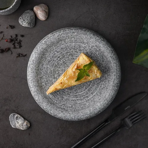 Блюдо круглое d 20,8 см h3,7 см 260 мл Stone Untouched Taiga P.L. Proff Cuisine [1]