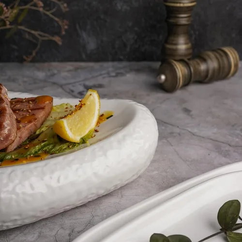 Блюдо овальное для подачи 25,8*20,5 см h5,5 см Organic белое фарфор P.L. Proff Cuisine [3]