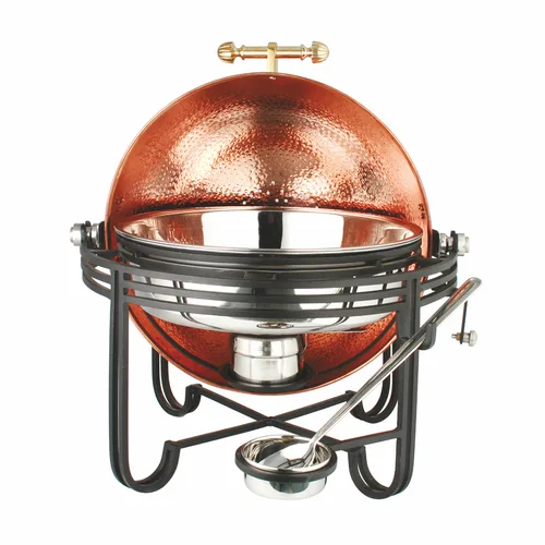 Чафиндиш (мармит) 7 л Copper круглый нерж. с медным покрытием 49*48*50 на подставке P.L. Hotelware