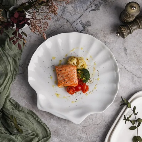 Блюдо овальное 30*28 см h3,5 см "Ракушка" Seashell White P.L. Proff Cuisine [1]