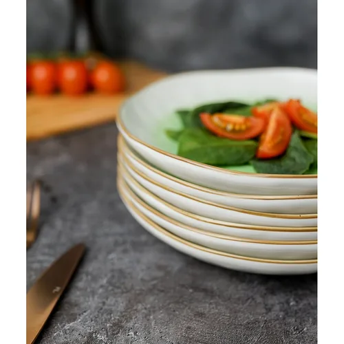 Салатник 450 мл d 21,5 см h3,8 см зеленый фарфор "The Sun Eco" P.L. Proff Cuisine [6]