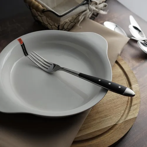 Вилка столовая 21 см ручка черный пластик Grazia P.L. Proff Cuisine [12]