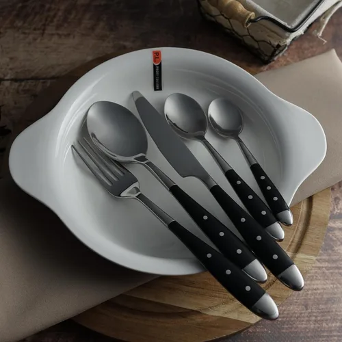 Вилка столовая 21 см ручка черный пластик Grazia P.L. Proff Cuisine [12]
