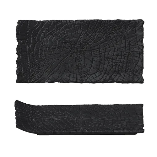 Блюдо прямоугольное 30*15 см h2,5 см с бортом Side Up1 Black Raw Wood P.L. Proff Cuisine [4]