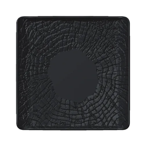 Блюдо квадратное 17,5*17,5 см для закусок с бортами Side Up2 Black Raw Wood P.L. Proff Cuisine [2]