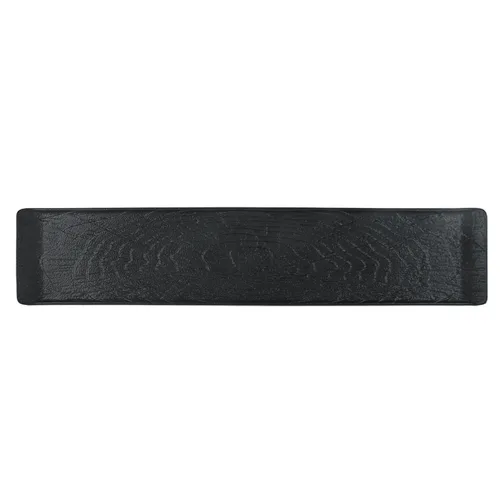 Блюдо прямоугольное 47*10 см h2 см с бортами Side Up2 Black Raw Wood P.L. Proff Cuisine [3]