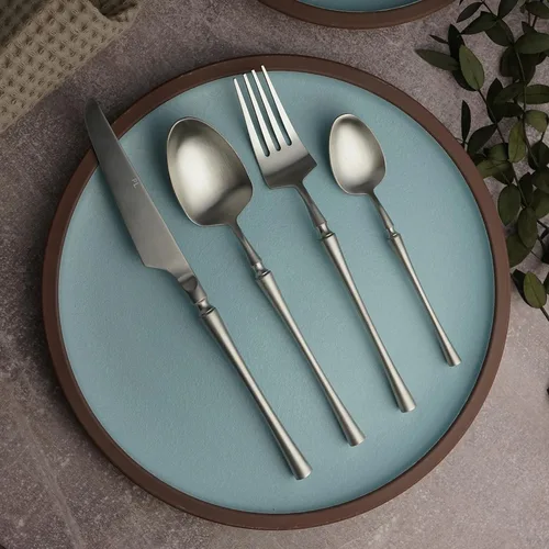 Нож столовый 22,9 см матовый цвет серебро PVD 1920-Silvery P.L. [12]