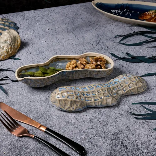 Блюдо для подачи 22,7*6,5 см h7,5 см 195 мл с крышкой Groundnut Northern Blue Frutti di Mare [1]