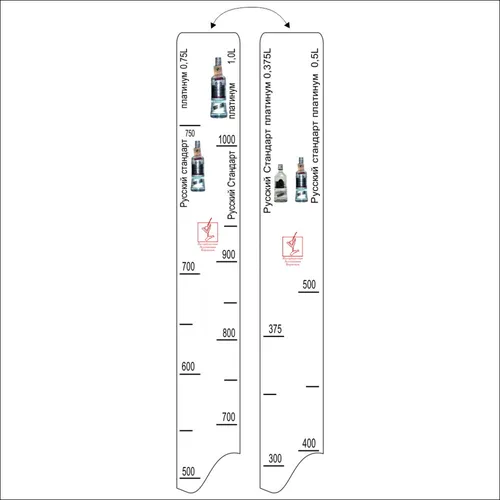 Барная линейка  Рус.Стандарт Платинум (375 мл/500 мл/700 мл/1л), P.L. Proff Cuisine