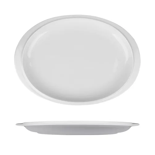 Блюдо овальное 30*21,5 см h3 см с бортом белое фарфор NEW P.L. Proff Cuisine [3]