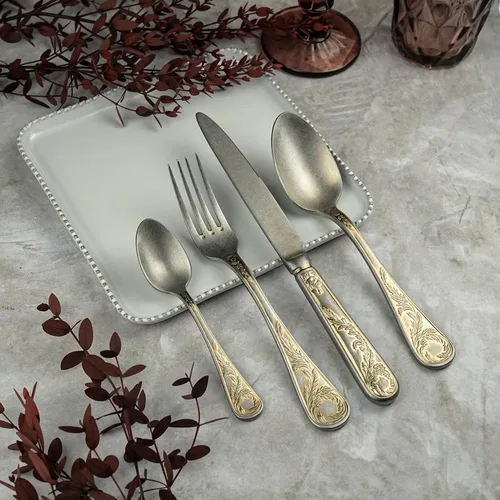 Нож столовый 24,5 см матовый с золотом Lord Vintage Style P.L. Proff Cuisine [12] 