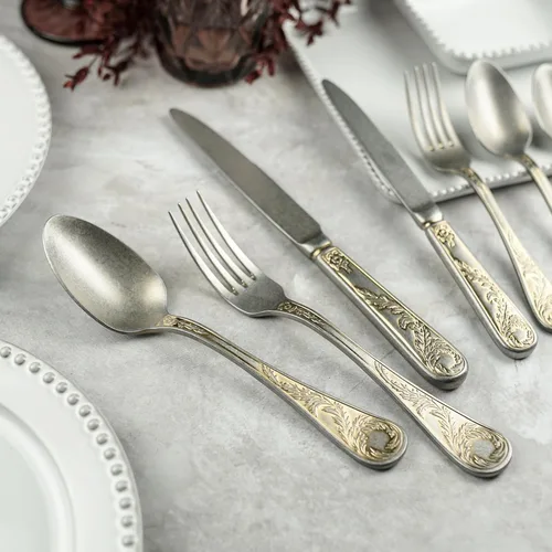 Нож столовый 24,5 см матовый с золотом Lord Vintage Style P.L. Proff Cuisine [12] 