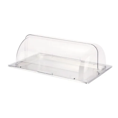 Поднос для выкладки 53*32,5*19 см нерж. с пласт. Roll-top крышкой SUNNEX