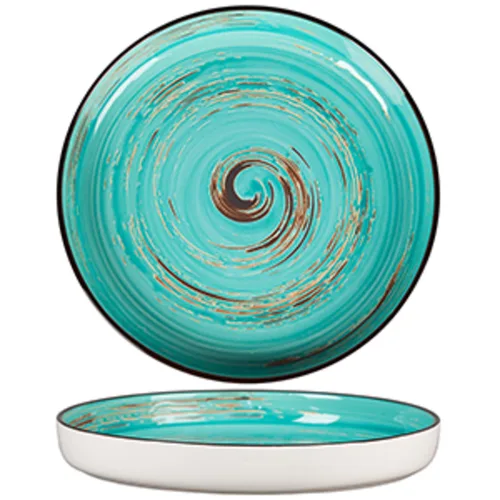 Тарелка с бортом d 23 см h3 см Texture Light Cyan Circular P.L. Proff Cuisine [6]