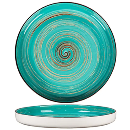 Тарелка с бортом d 28 см h3,1 см Texture Light Cyan Circular P.L. Proff Cuisine [3]