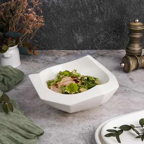 Салатник  725 мл d 25 см h9/7 см Nut Shell белый фарфор P.L. Proff Cuisine [2]