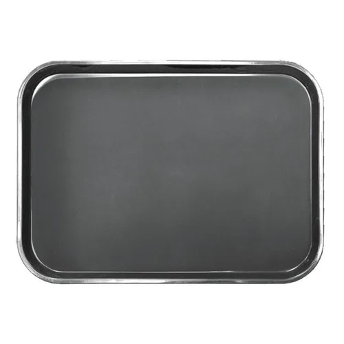 Поднос прорезиненный 50*38 см прямоуг. черный пластик P.L. - BarWare
