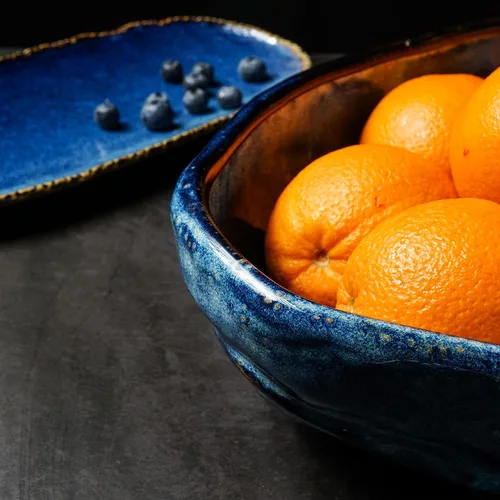 Блюдо овальное 51*29 см h12 см глубокое 5,5 л Aqua Blue Style Buffet P.L. [1] 