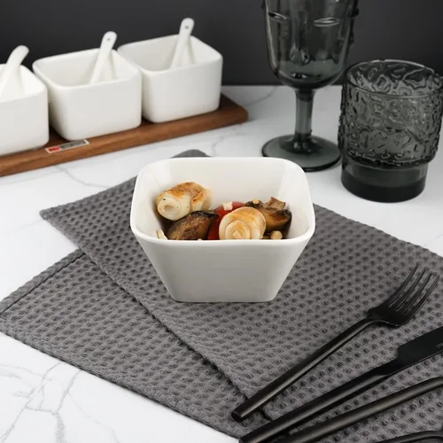 Салатник  440 мл 12,5*12,5 см h6,5 см квадратный белый фарфор P.L. Proff Cuisine [6]