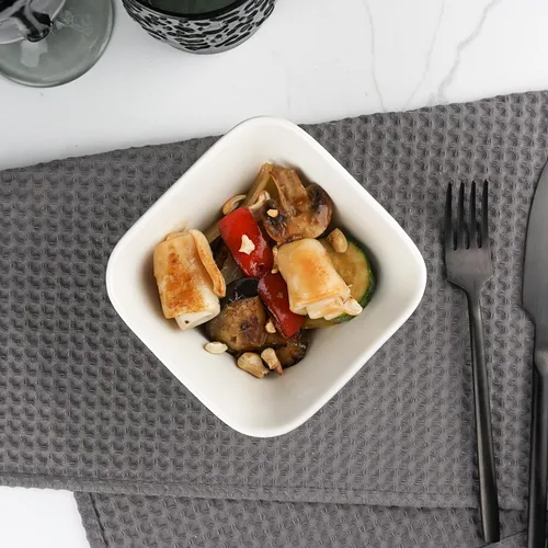 Салатник  440 мл 12,5*12,5 см h6,5 см квадратный белый фарфор P.L. Proff Cuisine [6]