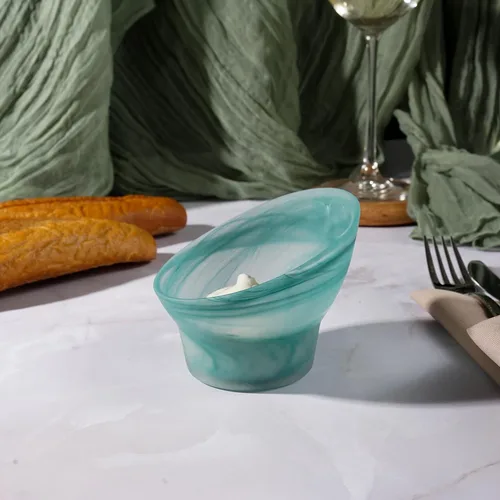 Соусник 150 мл 9*6,5 см Green Sky косой конус матовое стекло P.L. Proff Cuisine [4]