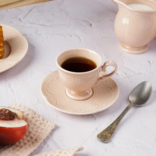 Кофейная пара 110 мл d 6,8 см h6,3 см Aristocrat Peach Tea Noble [6]