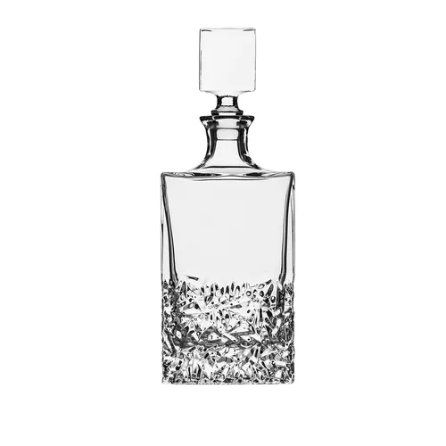 Графин  0,7 л штоф с крышкой Crystal h30 см 11*6 см прямоугольный стекло P.L. - BarWare [1]